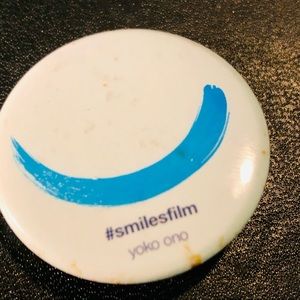 Yoko Ono Smile Film Pin Badge from London